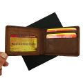 Small Size Camel Color Leather Wallet. 