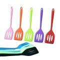Silicone Turner Spatula Slotted Heat Resistant Hygienic One Piece Design, Non Stick Rubber Kitchen Utensil for Fish, Eggs, Pancakes, Wok. 