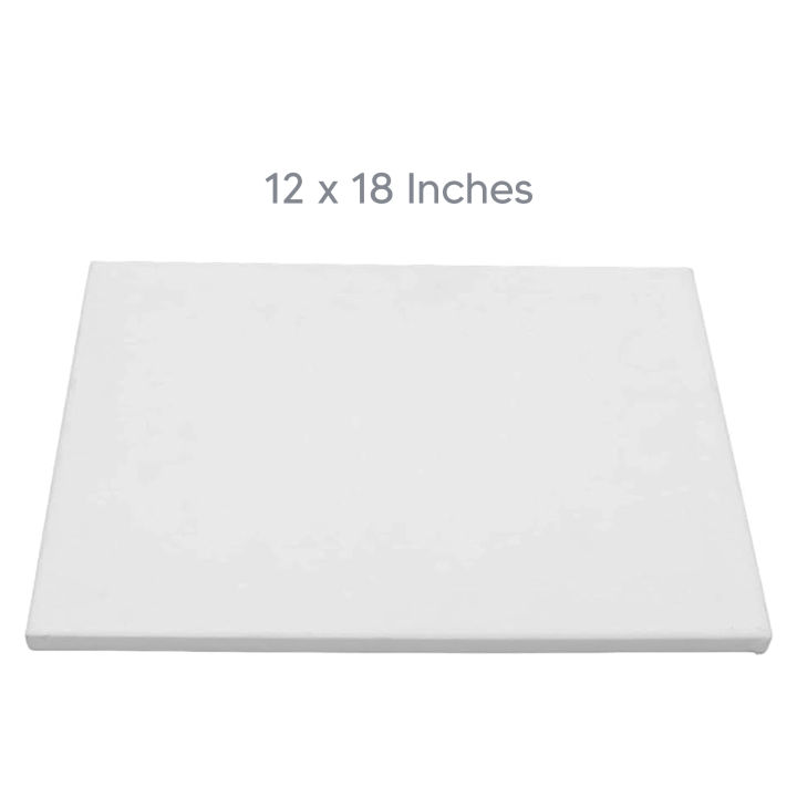12x18 Inches Painting Canvas | Rectangle Canvas For Painting | 100% Small Cotton Stretched Canvas | Canvas Board for Paint Art | Strong Framed Canvas | 1 Piece