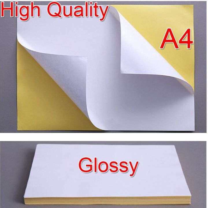 High Glossy Sticker Paper A4 Size Pack of 10