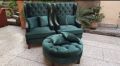 Royal Chair Set With Couche | Velvet Furnished Tufted Back | Modern Designed  With Cushions. 