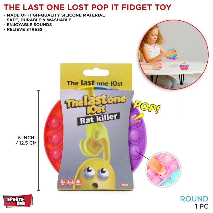 The Last One Lost Pop Killer 5 Inches Round Shape Pop It Stress Relief Push Pop Bubble Fidget Spinner Pop It Silicone The Original Push Pop Bubble Popping Sensory Pop It Fidget Toy Game Needs Stress Reliever & Fine Motor Learning Family Fun Time