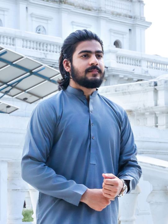Men’s Blue Kameez Shalwar | Kurtaas Men | Men Kameez Shalwar | Blue ...