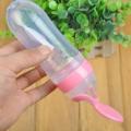 Baby Spoon Feeder - 90ml Silicone Baby Feeding Bottle With Spoon Newborn Infant Squeeze Spoon Toddler Food Supplement Rice Cereal Bottle Milk Feeder. 
