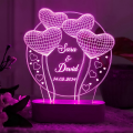 Pak Earth Store Customize 3d Birthday Names illusion table lamp, Heart Light Lamp, Night Lamp, Decoration Piece, Gift Piece,Birthday lamp, anniversary Lamp, birthday gifts, 3d illusion lamp, customized name lamp , name lamp for birthday , lighting name. 