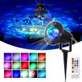 KOOT Outdoor Water Wave Lights Projector Ocean Ripple Garden Lighting 10 Color LED Waterproof Water Effect with Remote for Christmas Halloween Garden Indoor Wedding Party Holiday Disco Kids. 