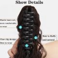 Long Ponytail Big Wave Clip in Pony Tail Hair Extension Ponytail Extension Bendable Synthetic Clip In Ponytail Hair Extension Long Wave Style Ponytail - Natural Look. 