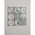 Green aesthetic UNCUT Journaling sticker sheet uncut - ( 9 x 9) cm. 