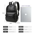 PU Leather College Bag for Girls & Laptop Backpack - Black & Coffee, 17-inch Compatibility. 