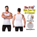 Men's Slim 'N Lift Body Shaper - High-Quality, Comfortable Compression, Seamless Design, Available in Black & White. 