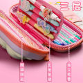 Adorable 3D Pencil Case Stationery Organizer School Supplies for Girls EVA Pink Pen Pouch Holder Kawaii Eraser Bag Squishy Cat. 
