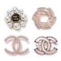 Spot Wybu 2022 Newest 8 Letters Brooch Luxury Pin Tudong Rhinestone/Pearl Rhinestone Brooch Jewelry Gift. 
