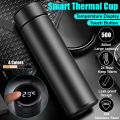 500ml LED Temperature Display Sensor Steel Thermo Vacuum Flask Smart Water Bottle  - temperature display bottle. 