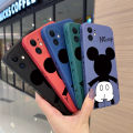 For iPhone 7 Case Cartoon Cute Mickey Mouse New Design Side Phone Case Square Edge Pattern Silicone Cases Full Cover Camera Casing Shockproof Softcase Protection Case. 