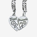Best Friends Forever Heart Pendant Necklaces Love Heart Friendship Creative Gift for Friends & Couples. 