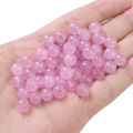 50Pcs Crystal Glass Beads Jelly Solid Colored Imitation Jade Stone Loose Spacer Beads for Jewelry Making. 