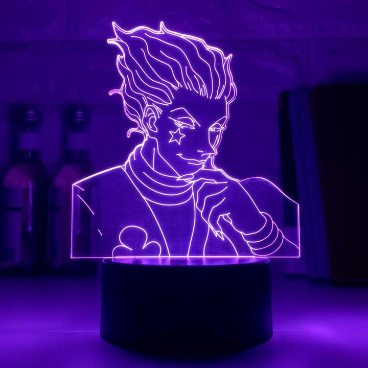 Anime Hunter X Hunter Led Night Light Killua Zoldyck Figure Nightlight Color Changing Usb Battery Table 3d Lamp Gift for Kids