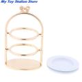 1PCS DIY 1/12 3D Miniature Food Craft For Dollhouse Mini Cute Dessert Pan Cake Stand Fruit Tray Doll Kitchen Toys. 