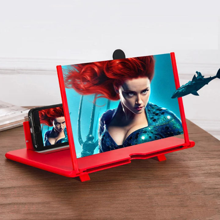 10 Inch 3D Mobile Phone Screen Magnifying Glass High-definition Video Amplifier with Foldable Stand Magnifying Glass Smartphones