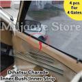 Dihatsu Charade Inner Strips/Inner Brush 4pc For Gates Full Set With Steel Frame For All Doors. 