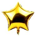 GOLDEN STAR FOIL BALLOONS ( PACK OF 6 STAR SHAPE FOIL BALLOONS ). 