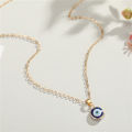 Lucky Eye Necklace Clavicle Chain Amulet Turkish Small Evil Blue Eye Necklace for Women Accessories Gift. 