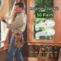 50 Pairs Glass Retainer Clips Kit Cabinet Glass Clips. 