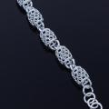 Women\'s 925 Sterling Silver Hollow Chain Bracelet Charm Wrist Bangle Clasp Gift. 