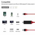 1080P 2M 8 Pin to HDMI TV AV Adapter Cable for iPhone 5 6 6S 7 7 Plus iphone. 