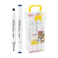 Morning Glory Double-sided alcohol art marker for Drawing Dual Tip Pen Markers Set  12 pcs. 