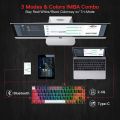 Redragon K631 Castor PRO 65% 3-Mode Wireless RGB Gaming Keyboard, 68 Keys Hot-Swappable Compact Mechanical Keyboard w/Hot-Swap Quiet Red Linear Switch. 