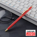 Business Metal Ballpoint Pen Hotel Advertising Gift Gel Pen Lettering Engraved Name Customized Logo Student Stationery Wholesale. 