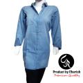 Cherish : Blue Denim casual Dress Women top perfect Style long top Jeans women denim shirts Dress Fashion Button Bustier Party. 
