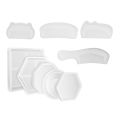 9 Pcs Silicone Mold Hand Craft Epoxy Resin Mold, 5 Pcs Coaster Silicone Mold & 4 Pcs Comb Series Mold. 