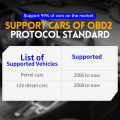 FNIRSI FD10 Car OBD2 Scanner Code Reader Clear Error OBD Diagnostic Tool for IOS Android BT 5.1 Check Engine Light Car Repair. 