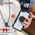 for iPhone 6 6s plus 7 8 plus X  case with gifts crystal pop socket holder and neck lanyard strap. 