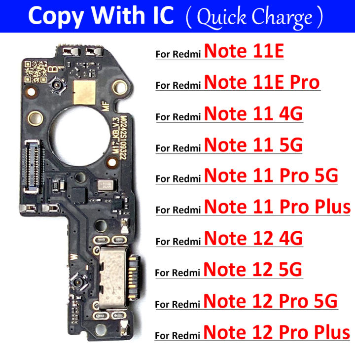New For Xiaomi Redmi Note 11 11E 12 13 Pro Plus 4G 5G USB Charging Port Dock Charger Connector Board Microphone Flex Cable