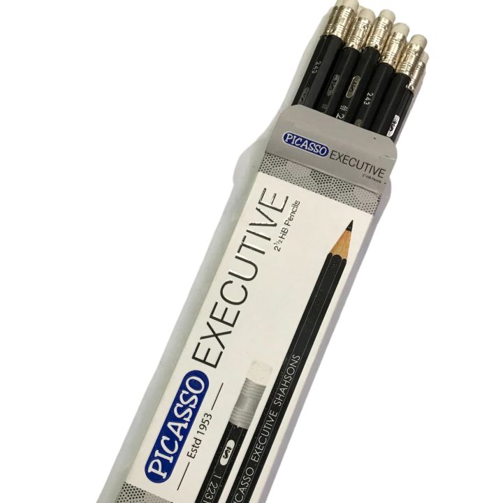 Picasso%20Executive%20Lead%20Pencil%20-%20Pencil%20With%20Rubber%20-%20Office%20Stationery%20-%20School%20Stationery%20-%20Pencil%20Box%20-%20Pack%20of%2012%20Pencil%20-%20Image%203
