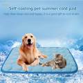 Dog Cooling Mat Cooling Pad Bed for dogs and cats Kennel Pad Breathable Machine Washable , blue XS. 