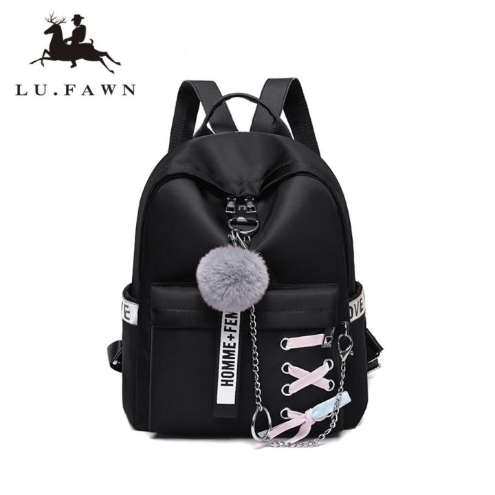 LU FAWN Oxford Women Backpacks Waterproof Female Shoulder Backpack Fashion Teenage Girls School Bags Retro School Backpack Girl Book Bag（1174）