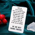 Metal Wallet Card Insert for Friend Female Male BFF Sister Brother Besties Birthday Graduation. 