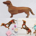 15.7 Inch Dachshund Dog Dinner Plate Cheese Board Cutting Charcuterie Board Cute Christmas Dinner Durable Easy to Use. 