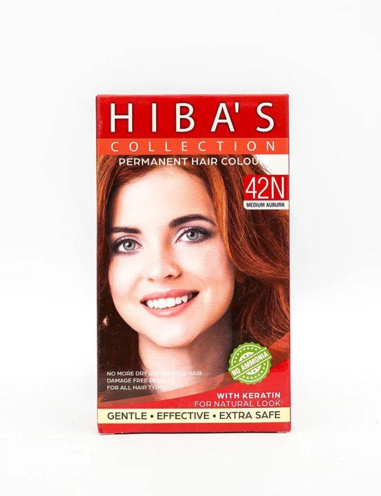 Hiba's Collection Hair Color 42N Medium Auburn (60-ml) | Daraz.pk