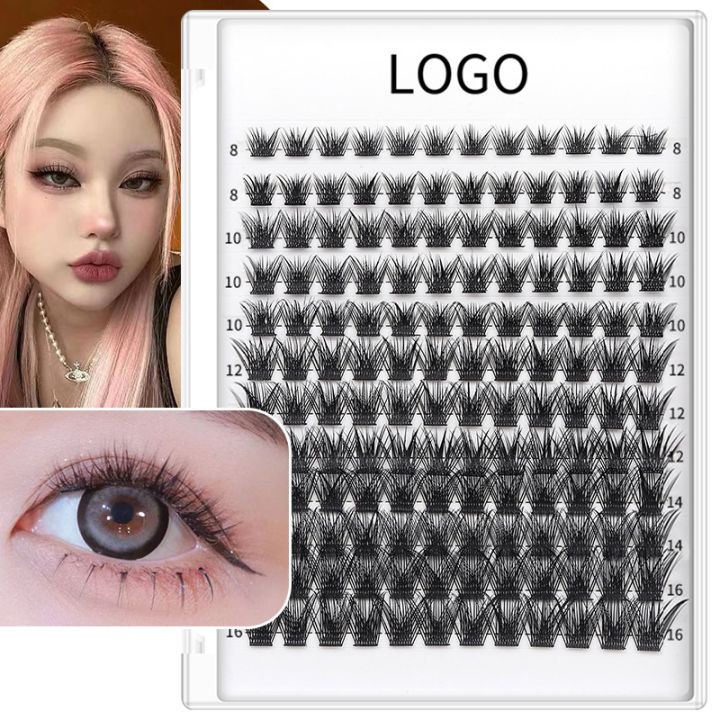 Dingsen False Eyelashes Factory Wholesale Cross-Border Stable Supply Segmented Eyelash Self-Grafting Internet Celebrity Eyelashes