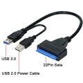 Hard Disk Cable USB Male To SATA Male Cable Hard Disk Drive Converter Adapter Support 4TB SATA Cable Data Transfer Cable Hard Disk Drive Converter 2.5" 3.5" Hard Drive. 