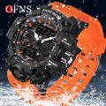OFNS Outdoor Watches For Men G Style 50M Waterproof Clock Alarm reloj hombre Dual Display Wristwatch Quartz Military Watch Sport. 