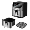 7L Digital Air Fryer AZ-24 | Premium Oil-Less XXL Air Fryer with Digital Touch Display | 1500W Power | Non-Stick Fan | 200°C Max Heat Flow | Best for Healthy Cooking, Baking, Pizza, Chicken & More | Easy-to-Use, Large-Capacity Imported Air Fryer. 