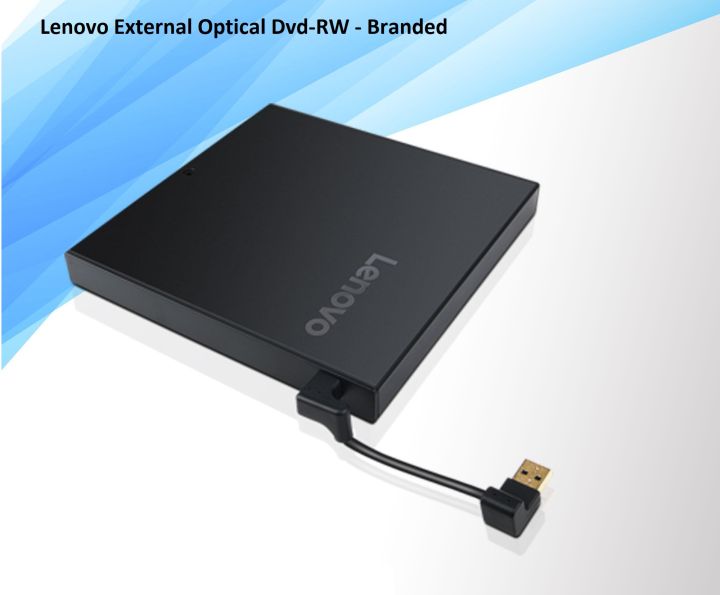 Lenovo USB Portable 2.0 Slim External DVD Writer - USB DVD ROM/WRITTER/SUPER DRIVE - USB EXTERNAL DVD DRIVE / EXTERNAL DVD ROM / WRITER FOR LAPTOP/DESKTOP for Laptop/Desktops Win 7/8.1/10 - Branded Stock