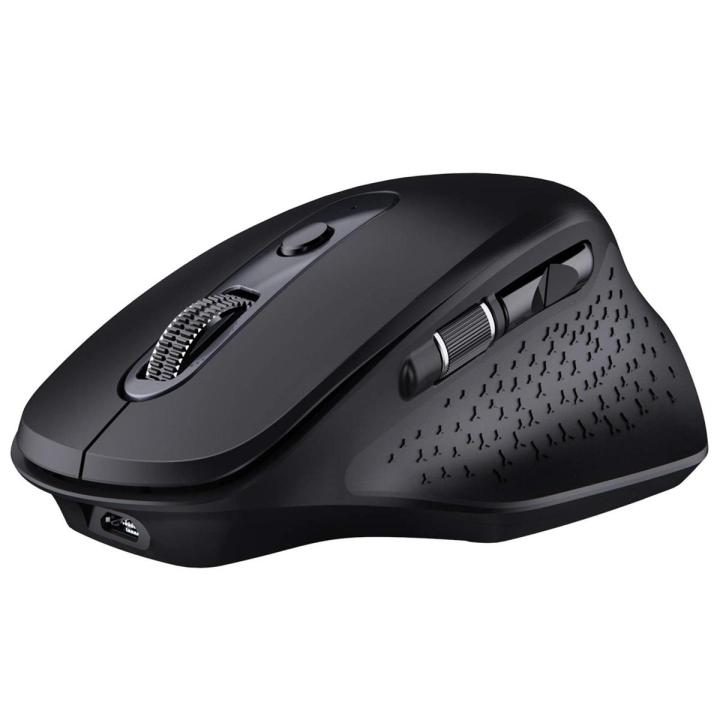 VicTsing Wireless Mouse Multi-Device, Rechargeable Bluetooth Mouse Comfortable Ergonomic with USB Receiver and Thumb Wheel, Built-in Rechargeable Battery for Laptop, Mác, PC and Windows etc.