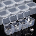 Cube Storage Box Transparent Bead Jewelry Container Case Square Plastic DIY Nail Art Packaging Portable Organizer. 